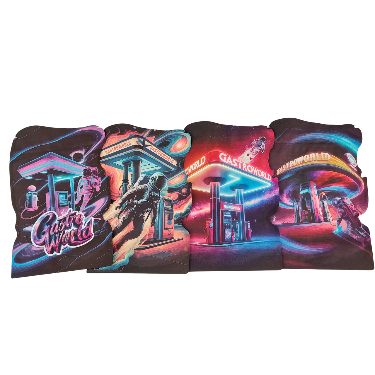 ถุงไมลาร์ไดคัทรูปทรงไม่สม่ำเสมอสำหรับคุกกี้ กัมมี่ ยาสูบ ถุงพลาสติก PET พร้อมถุงซิปกันเด็ก