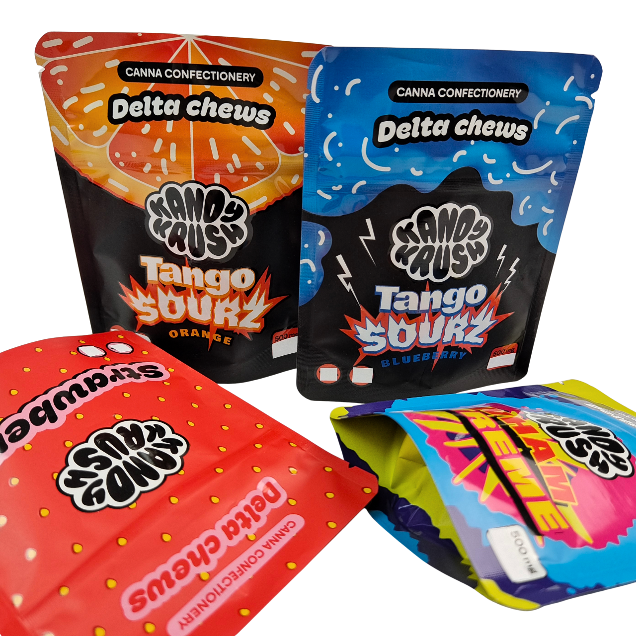 Rainbow Custom Printed 3.5g 8th Stand Up Mylar Bag ของกินกันกลิ่น กระเป๋าทรงพิเศษสําหรับกระเป๋าขนมขนมคาร์ล Pack Combo