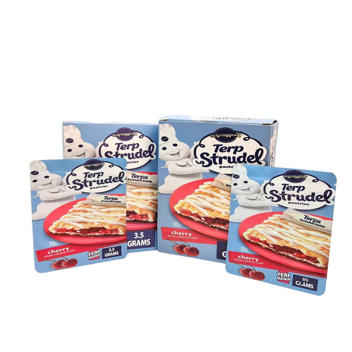 ถุง Mylar กันกลิ่นขนาด 3.5 กรัม 7 กรัม 14 กรัม พร้อมกล่อง