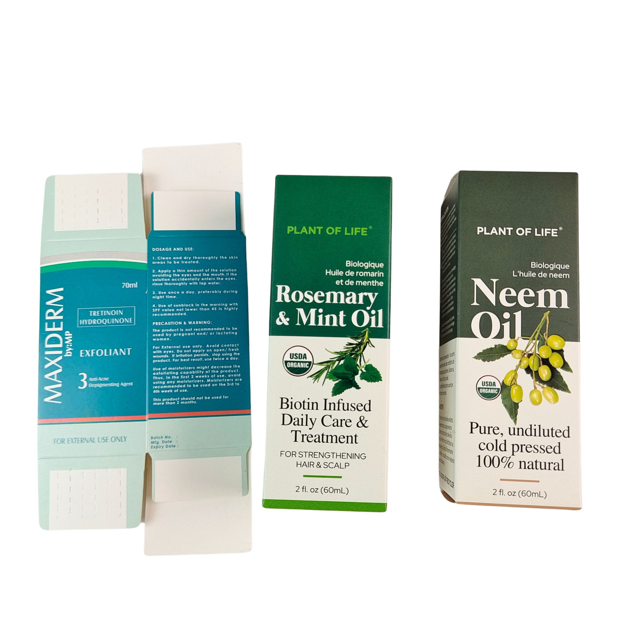 Custom Luxury Cardboard Skincare Box Packaging for Products Cosmetic Paper Box Printing Customized CMYK 4 Color Offest Printing