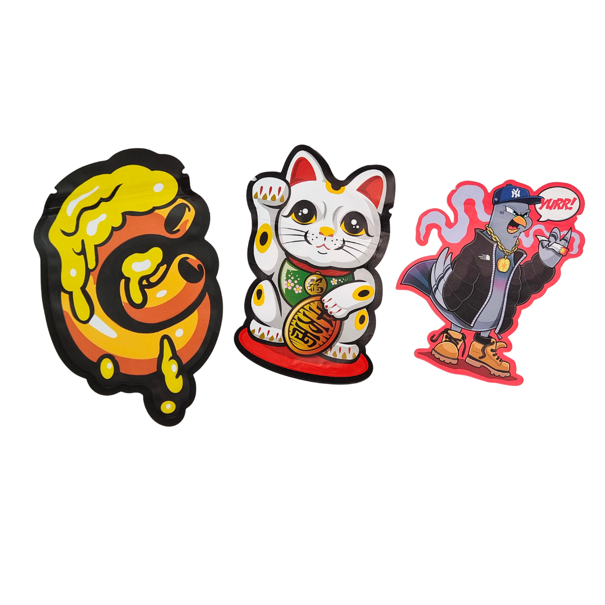 ถุงไมลาร์โฮโลแกรมกันเด็กแบบซีล 3 ด้าน ถุงบรรจุภัณฑ์ขนมฟอยล์อลูมิเนียม