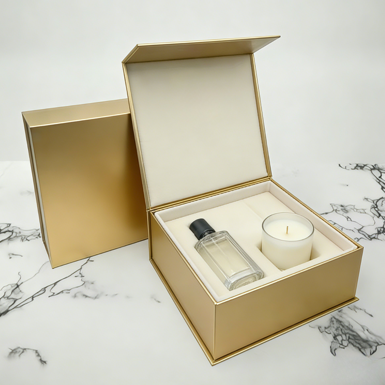 สัญลักษณ์ที่กําหนดเอง กล่องกล่องพับที่ปิดด้วยแม่เหล็กที่สามารถบีโอเดเกรดได้ สําหรับบรรจุเครื่องสําอาง