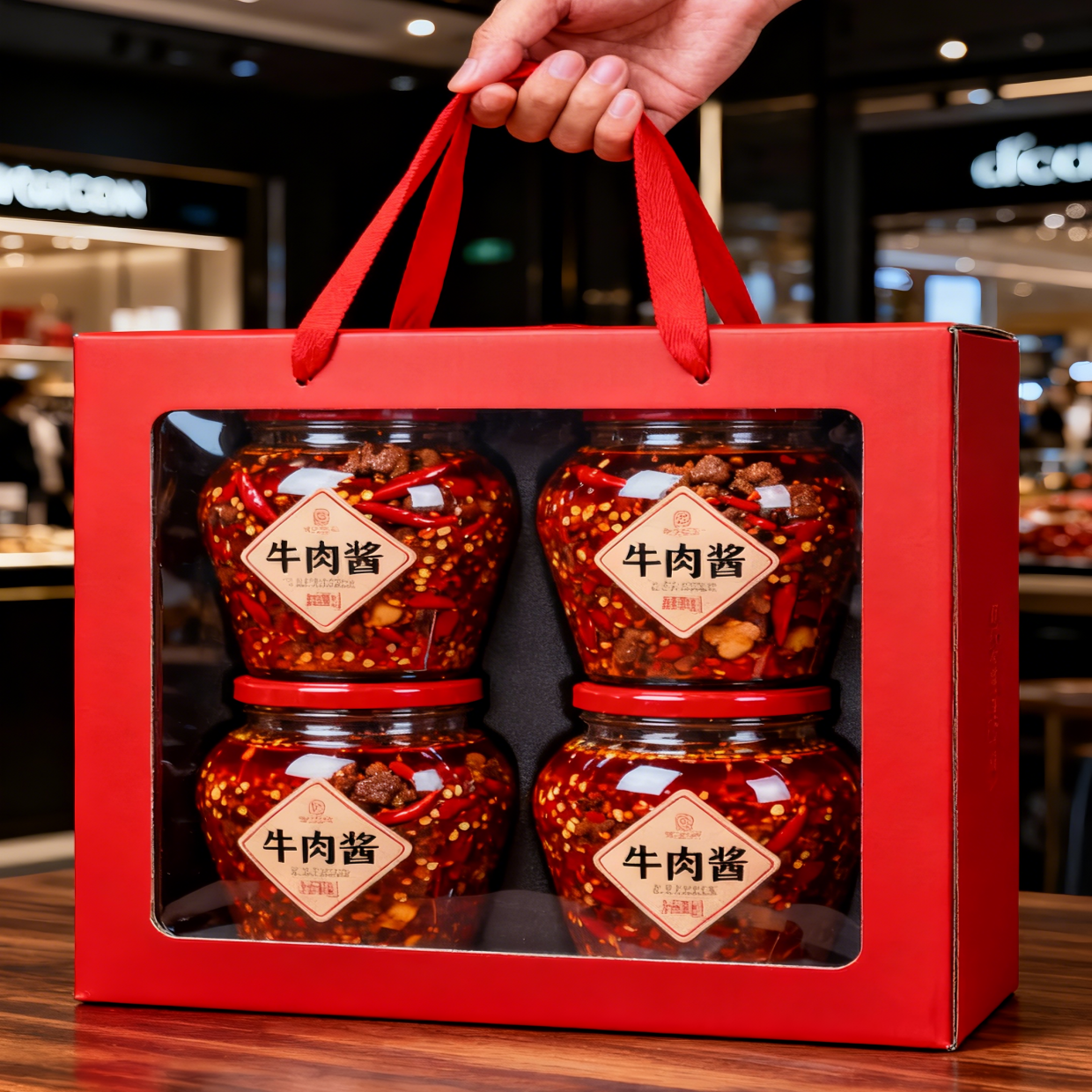 Customized Portable Gift Paper Box With Transparent Windows Party Gift Box Candy Cookie Donuts Box Paper Boxes With Handle