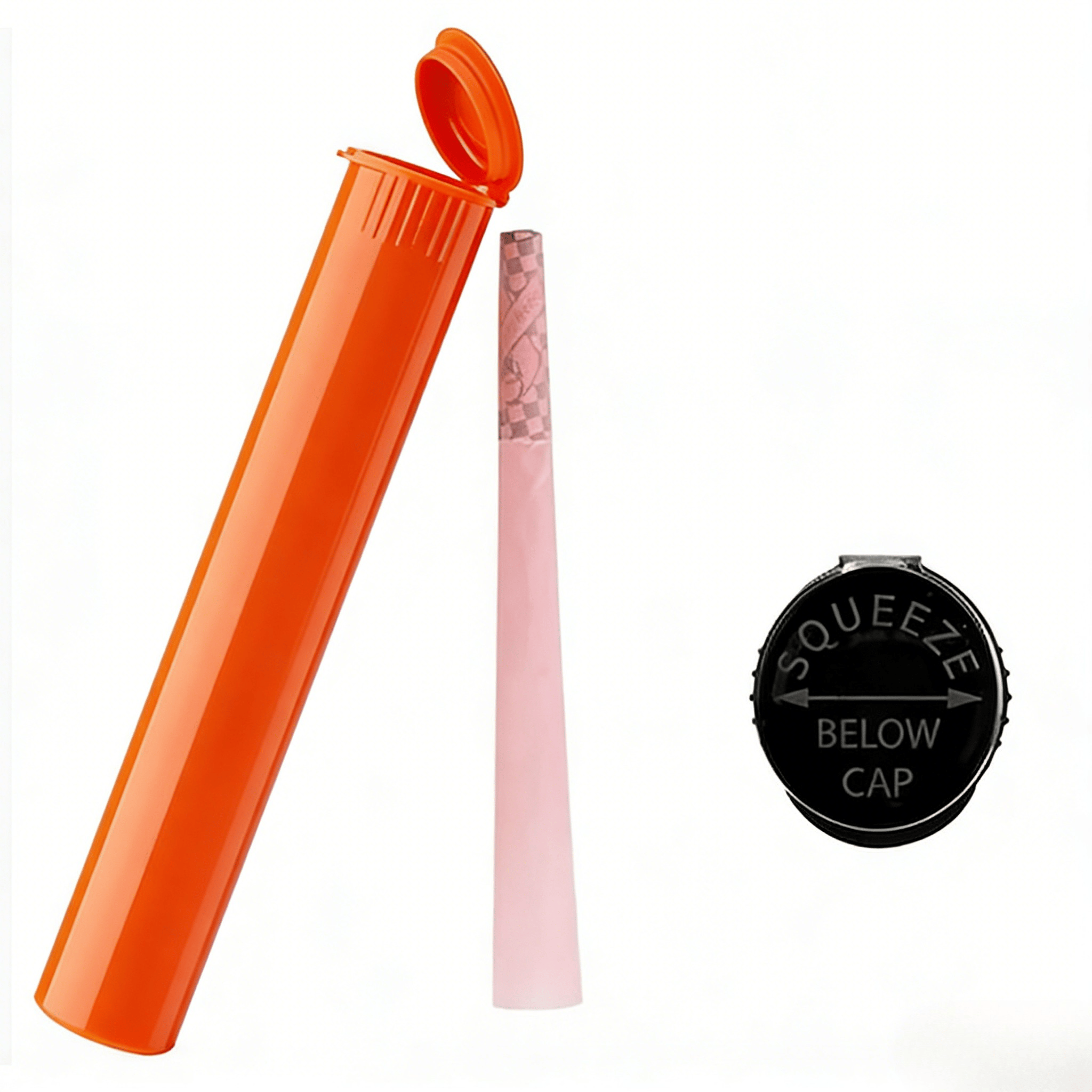 สีที่กําหนดเอง 80mm 98mm 109mm 116mm ทนต่อเด็ก สับ Pop Tops ท่อ พลาสติก Pre Packing ท่อม้วน With Label Sticker