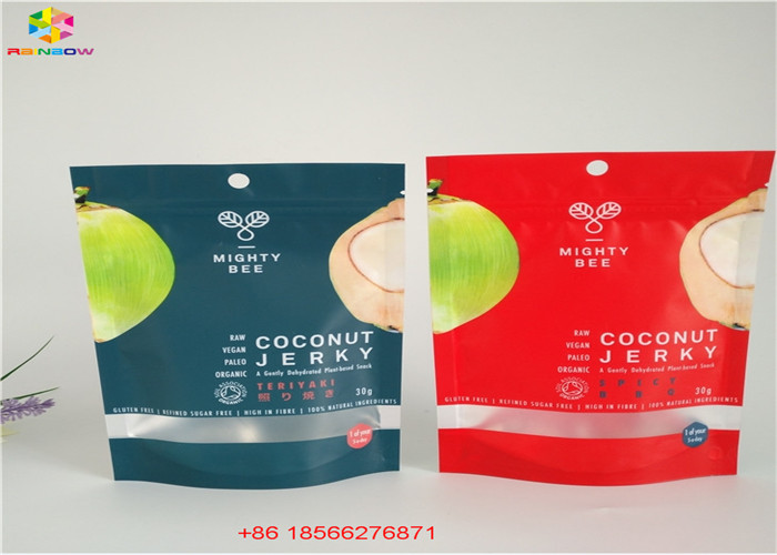 ถุงอลูมิเนียมฟอยล์ถุงพลาสติกบรรจุสามด้านปิดผนึกด้วย Ziplock ด้านบน