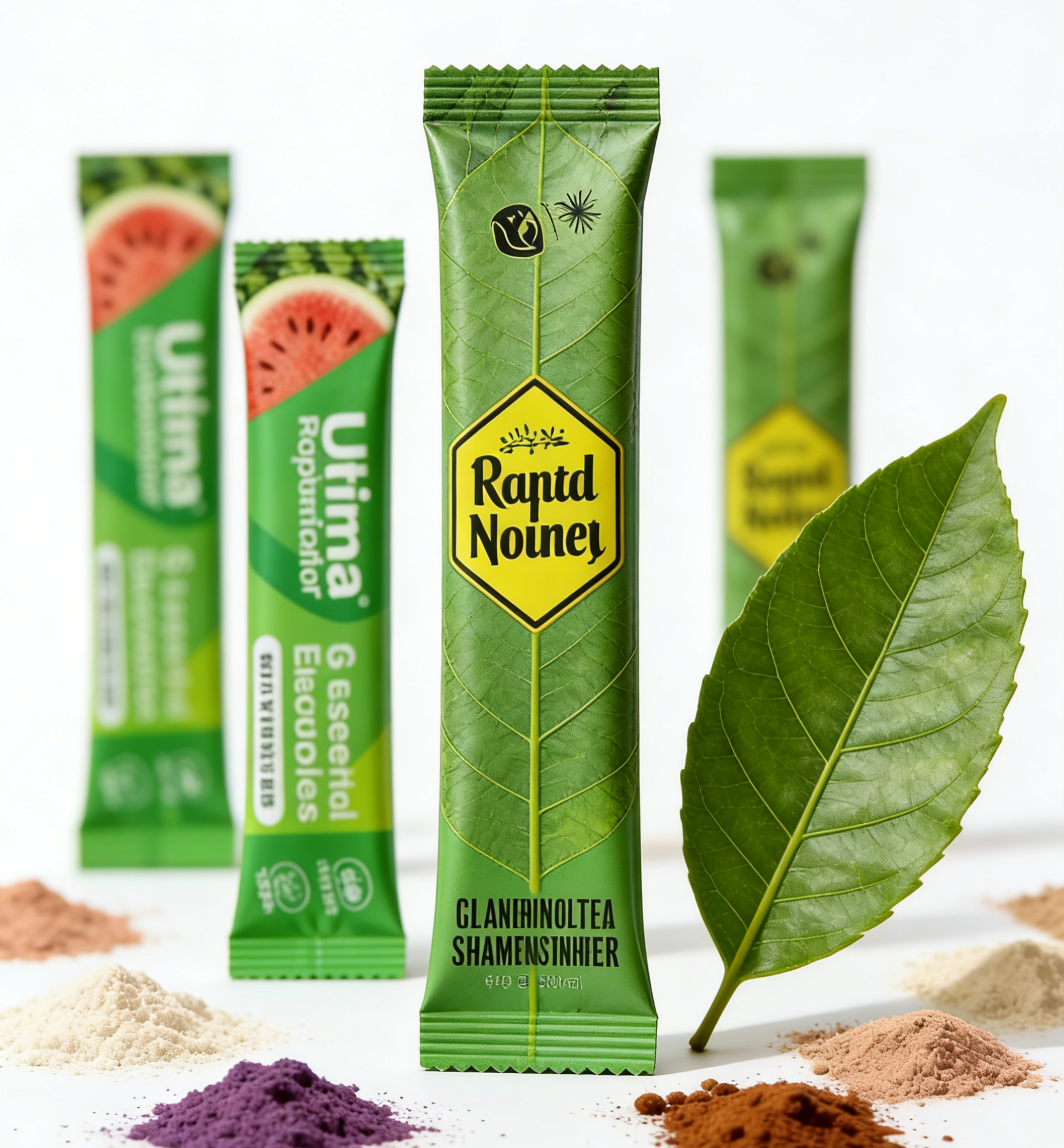 Custom 1g 3g 5g นมชาผงคอลลาเจนผงซองความร้อนปิดผนึกรีไซเคิล PET อลูมิเนียมฟอยล์ลามิเนตซิปถุงอาหาร