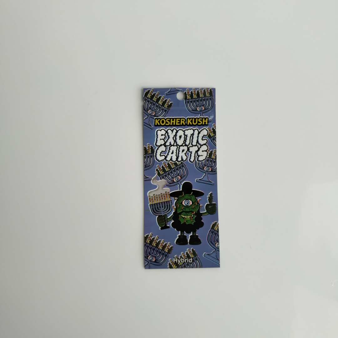 ถุงพลาสติกนำมาใช้ใหม่บรรจุภัณฑ์รถเข็นแปลกใหม่ทองคำทิป Mylar ถุงด้วย Ziplock