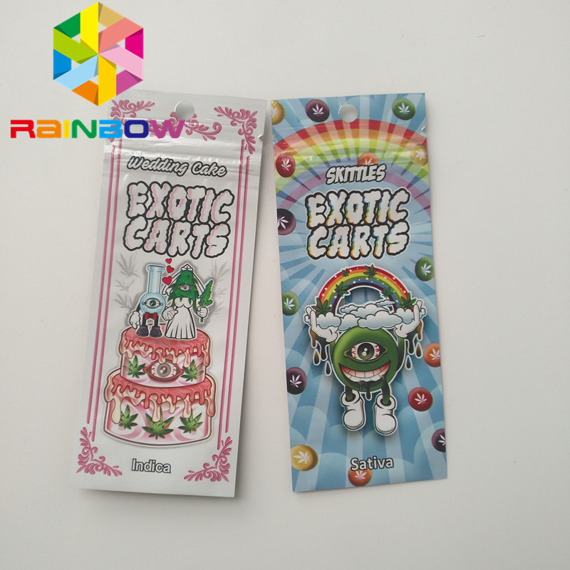 Vape คาร์ทริดจ์ถุงพลาสติกบรรจุภัณฑ์ Mario Exotic Carts Mini Mylar Bags