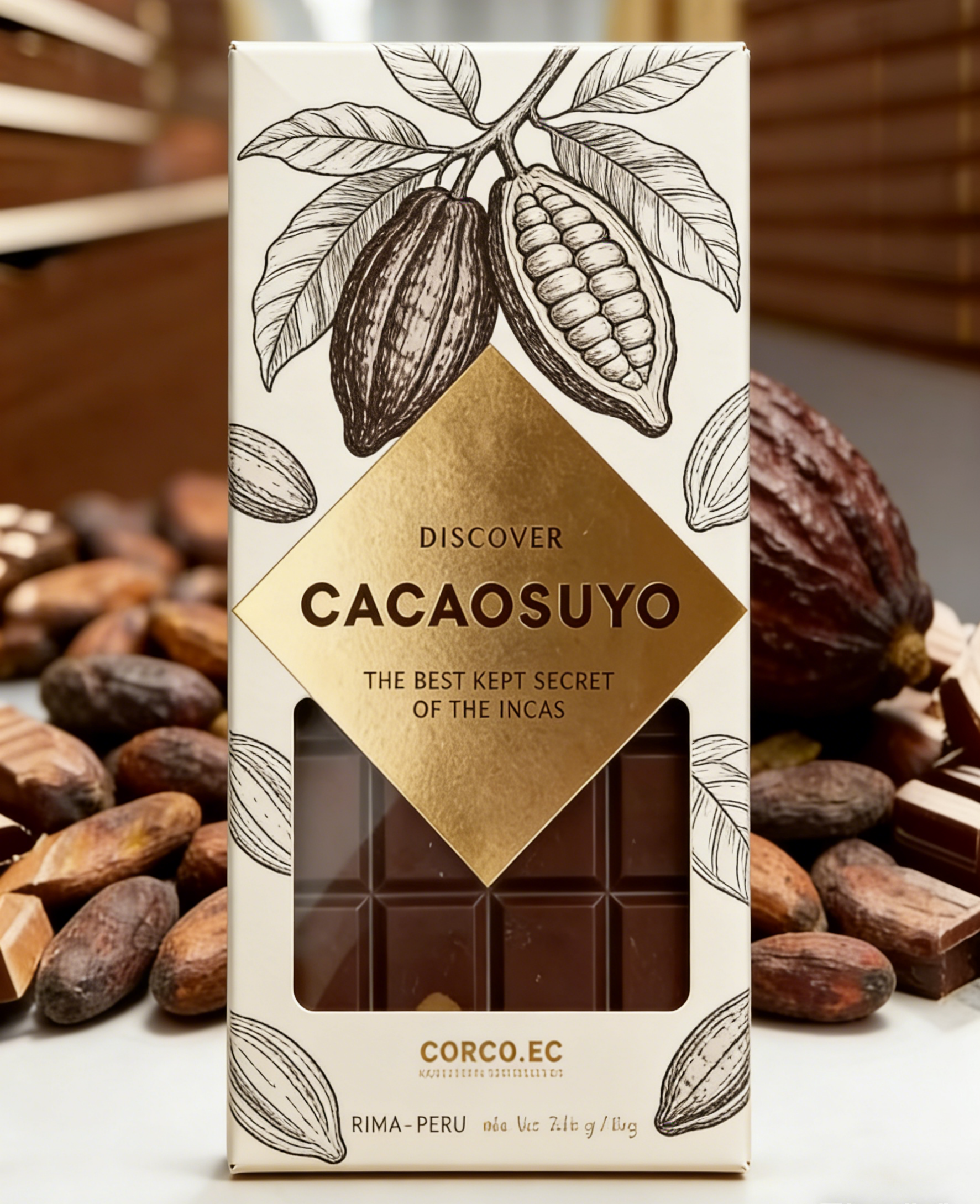 กล่องกระดาษคราฟท์เกรดอาหารย่อยสลายได้เองแบบกำหนดเองพร้อมหน้าต่างใสสำหรับบรรจุภัณฑ์ช็อกโกแลตบาร์