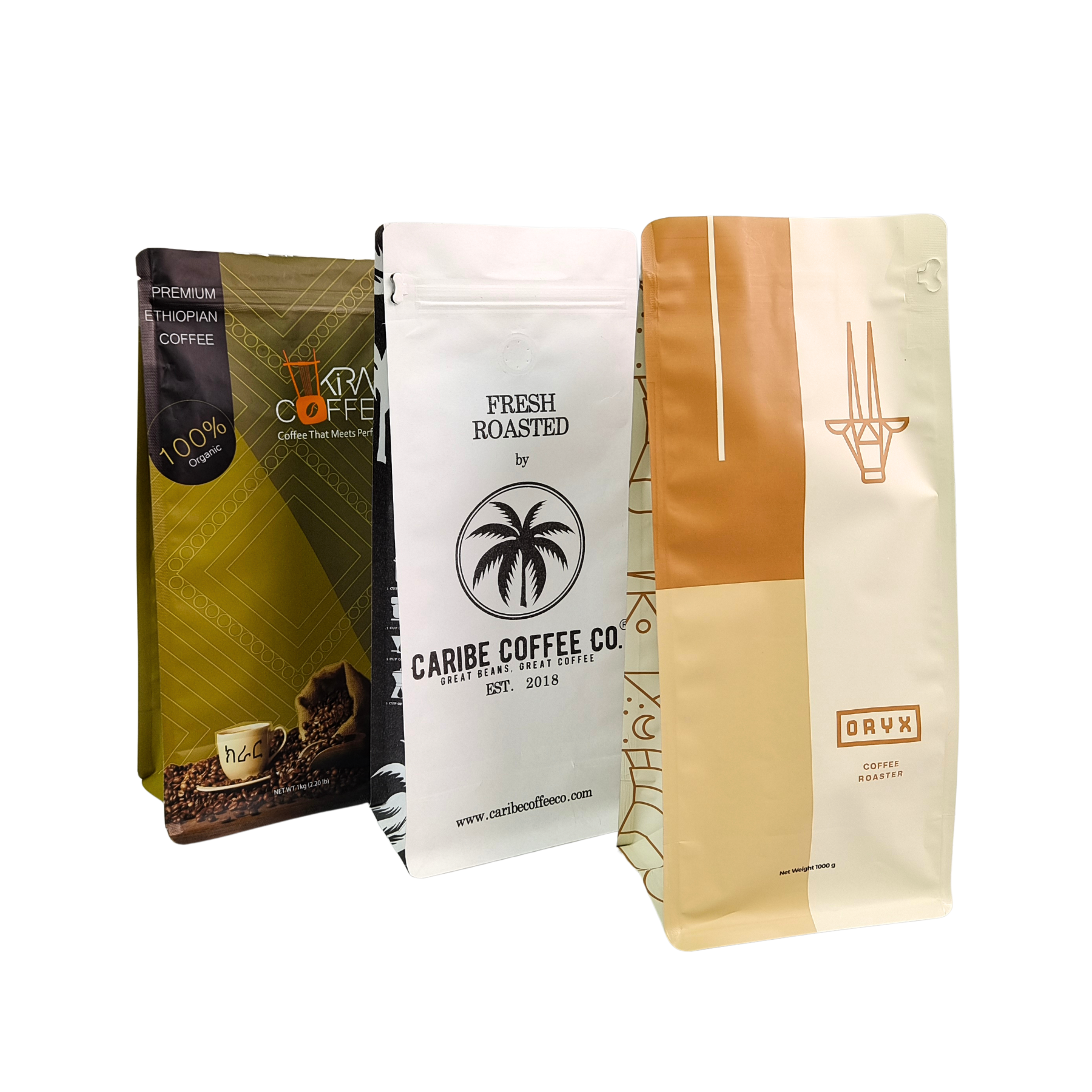 ป้องกันกลิ่นอาหาร ถุงยืน 120 ไมครอน สําหรับบรรจุกาแฟและอาหารว่าง