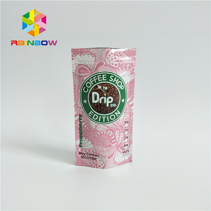 ถุงพลาสติกวัสดุลามิเนตบรรจุภัณฑ์ Ziplock ยืนขึ้นถุงที่มีวาล์วทางเดียว