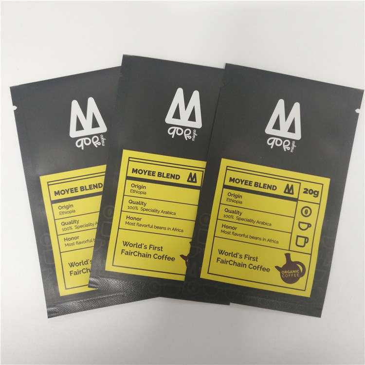 สายรุ้งเอธิโอเปียถุงชาบรรจุภัณฑ์หนึ่งแพ็คกาแฟหยดซองยืนตนเองกระเป๋า 250 กรัม