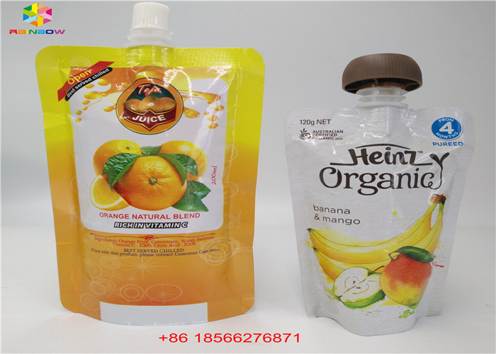 Reuse Liquid Spout Bags, Stand Up Pouches พร้อม Cap Doypack Foil Juice Spout