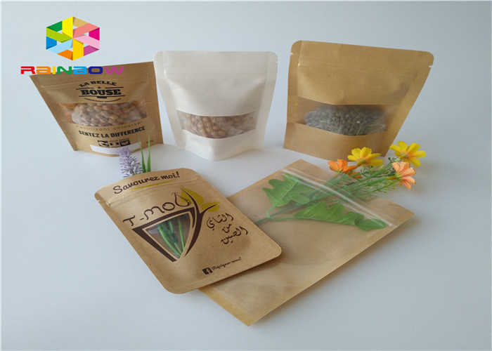 อลูมิเนียมฟอยล์ขนาดเล็กซิปล็อคถุงบรรจุภัณฑ์ถุงกระดาษ Doypack ผลกระทบด้านอาหาร