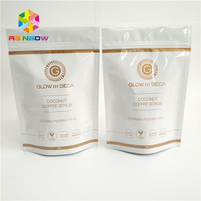 ถุงพลาสติกยืนขึ้นถุงซิปถุงพิมพ์แบบกำหนดเองกาแฟอาหาร runtz บรรจุภัณฑ์ด้านความชื้นมันวาว