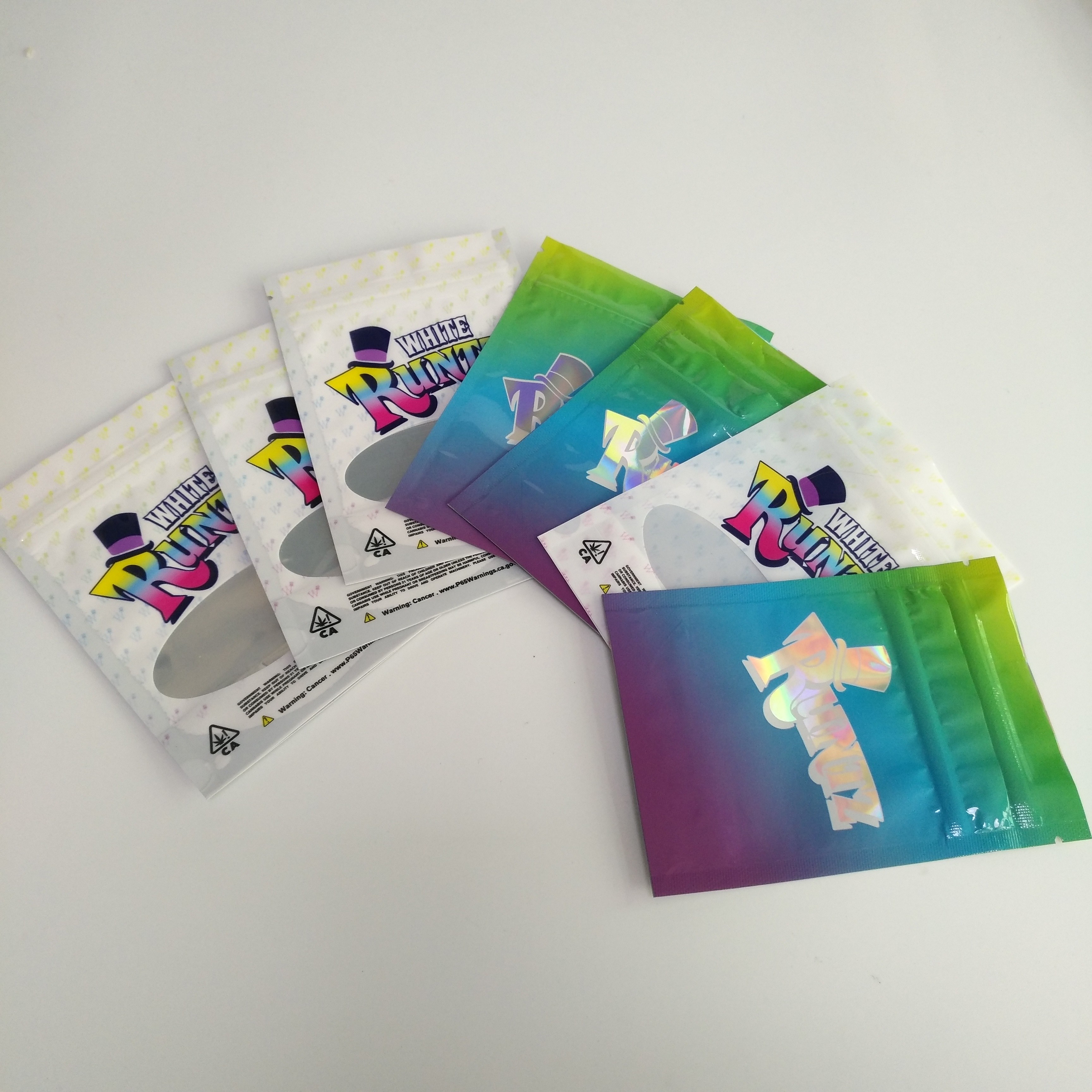 ถุงพลาสติกปิดผนึก Mylar Runtz พิมพ์แบบกำหนดเองสำหรับกัญชากัญชาบรรจุภัณฑ์