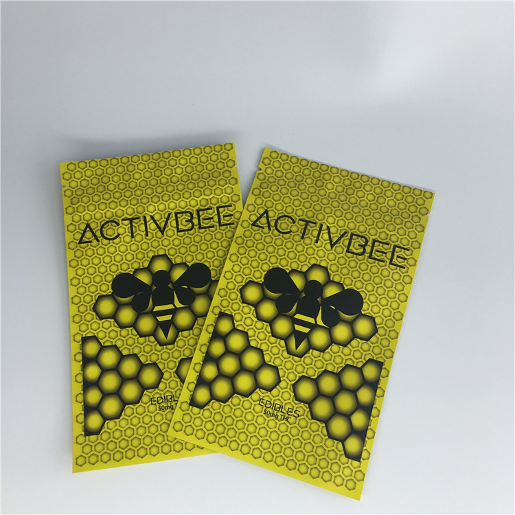 ตราสามด้านยืนถุงกาแฟพลาสติก Mylar Zip Lock บรรจุภัณฑ์ยาสูบวัชพืช