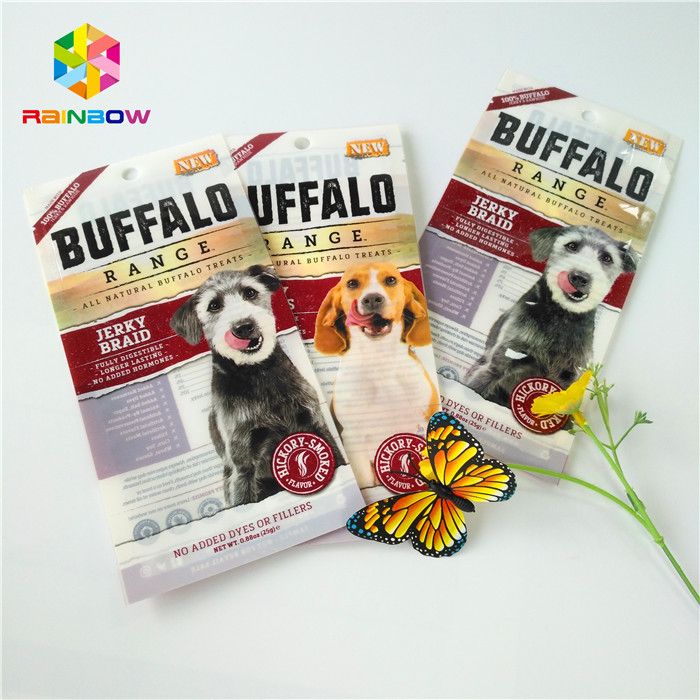 ถุงบรรจุ Ziplock พลาสติกตราสามด้านยืนขึ้นถุงสำหรับอาหาร