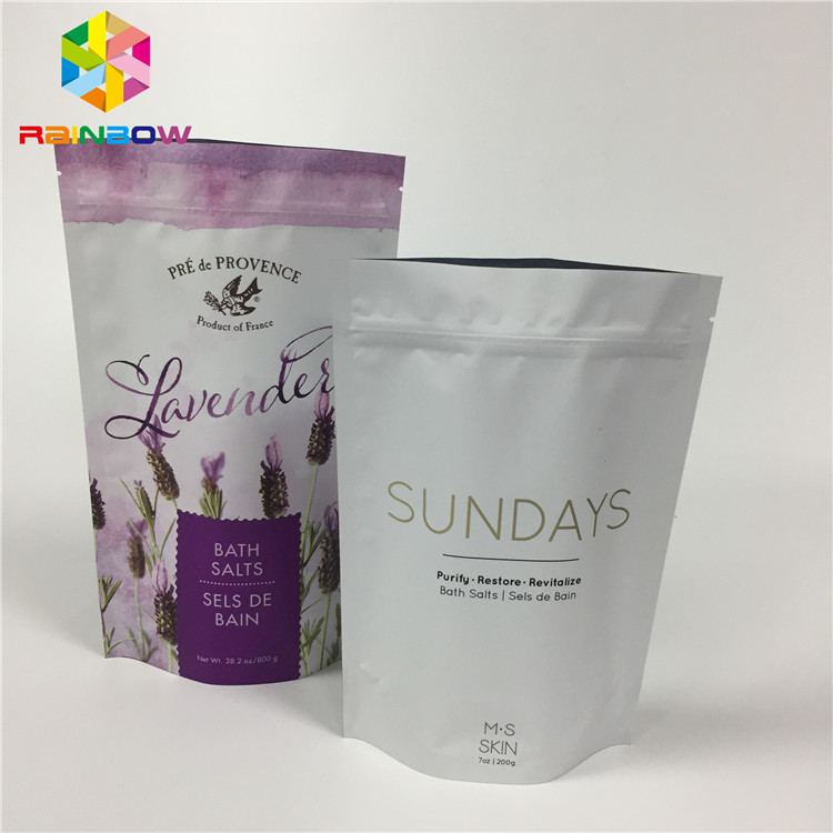 เคลือบอลูมิเนียมฟอยล์ลามิเนตถุงซิปขึ้นยืนสำหรับแพคเกจอาหารแห้ง