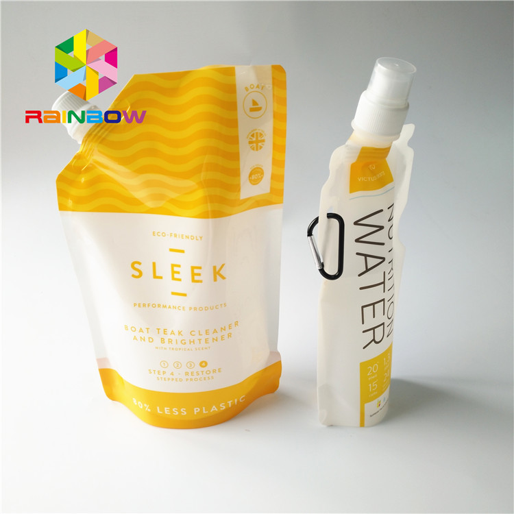 เครื่องดื่มถุงพวยของเหลวพลาสติก, น้ำผลไม้เครื่องดื่มลุกขึ้นยืนกระเป๋าพร้อมฝา