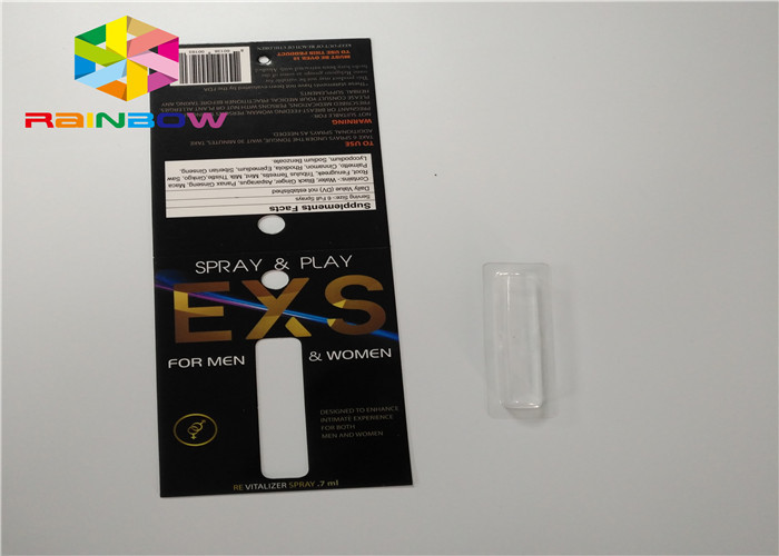 ที่กำหนดเองสไลด์บรรจุภัณฑ์พุพองบัตรบรรจุภัณฑ์สเปรย์พับบรรจุภัณฑ์บัตรกระดาษที่มีรู