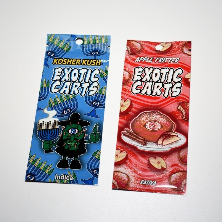 Vape คาร์ทริดจ์ Ziplock แบบโฮโลแกรมพิมพ์แบบกำหนดเอง 1 Ml Mario Exotic Carts