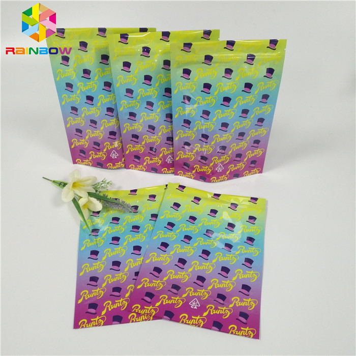 ถุงบรรจุภัณฑ์ฟอยล์แบบซิป Runtz Weed Cookies