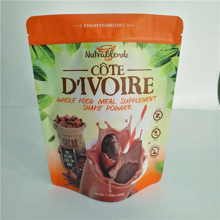 ถุงพลาสติกปิดผนึกความร้อนบรรจุภัณฑ์ถุงผงเมล็ดกาแฟคั่วด้วย Ziplock