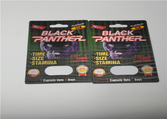 ที่กำหนดเองสไลด์บัตรพุพองบรรจุ VIP ทอง 69K แรดผงแคปซูลกล่องแสดงบรรจุภัณฑ์