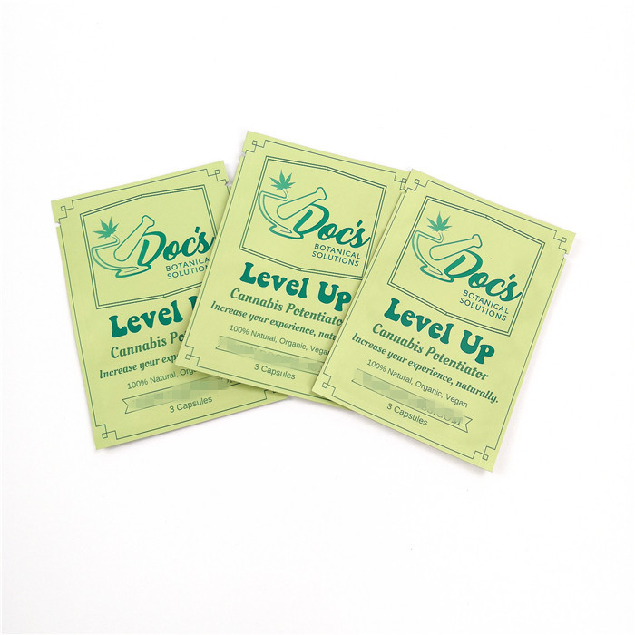 บรรจุภัณฑ์ Cbd ถุงพิมพ์แบบกำหนดเองถุงพลาสติกสำหรับบุหรี่ / ยาสูบ