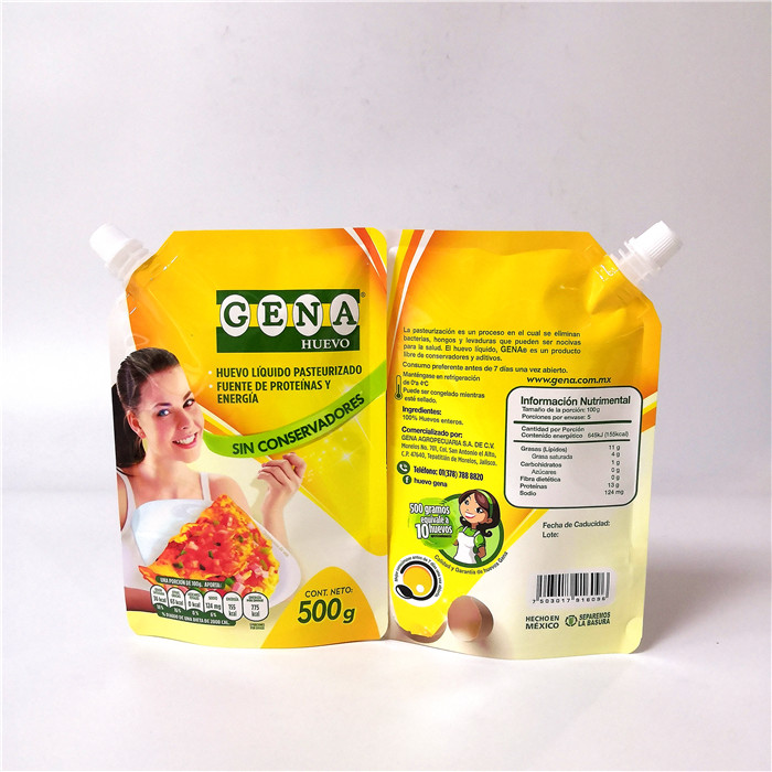 เครื่องดื่มพลาสติกยืนขึ้นถุงนำมาใช้ใหม่น้ำผลไม้เครื่องดื่มถุงพวยพร้อมหมวก