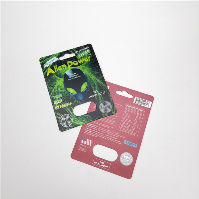 ปรับปรุงบรรจุภัณฑ์บัตรตุ่มพุพองทางเพศ Alien Power / Swag Capsules