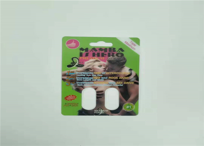 Mamba 3d Effect บรรจุภัณฑ์บัตรพุพองบรรจุภัณฑ์ที่กำหนดเองสำหรับแคปซูลยาเพศ