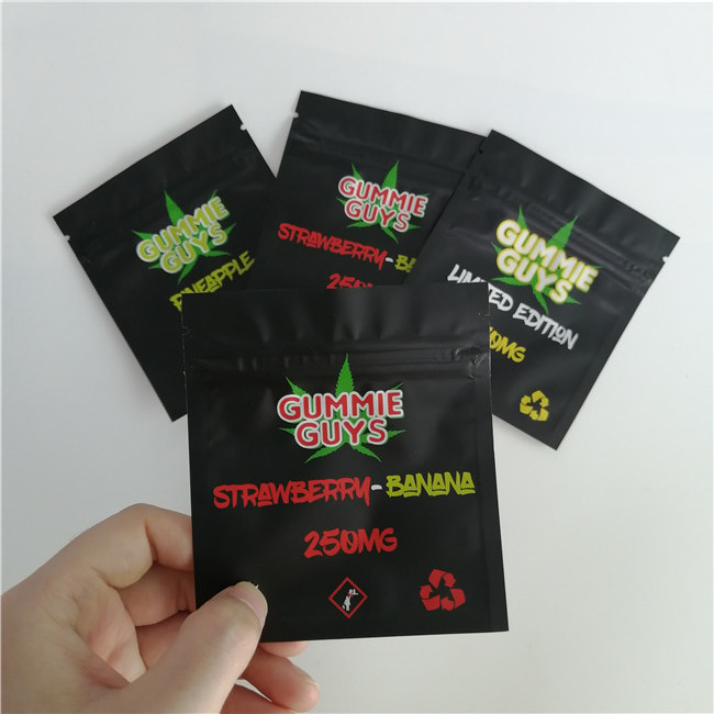 อลูมิเนียมฟอยล์ซิปล็อคถุงพลาสติกบรรจุภัณฑ์ผนึกสามด้านปิดผนึก