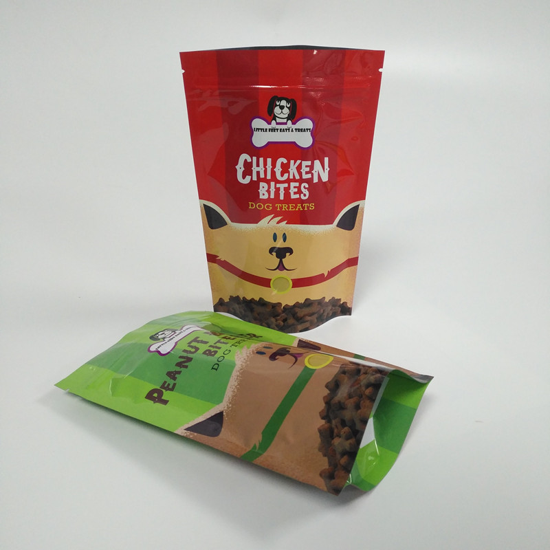 Ziplock ศัสตราบรรจุภัณฑ์ถุงอาหารสัตว์เลี้ยงความหนา 120 ไมครอนพร้อมหน้าต่างใส