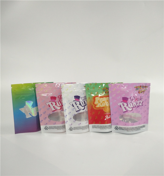 การจัดเก็บยาบรรจุภัณฑ์ธูปสมุนไพร 1 กรัม 1/8 1/4 1/2 1 ออนซ์วัชพืชพร้อมหน้าต่าง