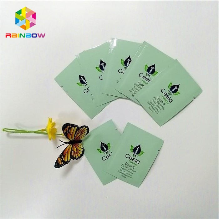 หลายสีพาสเทล Mylar ฟอยล์ความร้อนถุงปิดผนึกด้านบนเปิดด้วยรอยฉีกขาด 6x9cm