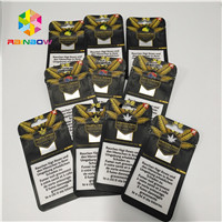 ถุงไมลาร์ป้องกันกลิ่นแบบผนึก 3.5 กรัม K ยืนขึ้นถุงสำหรับบรรจุภัณฑ์น้ำมันกัญชา CBD