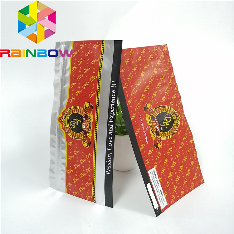 ผนึกถุงพลาสติก Ziplock บรรจุภัณฑ์ที่ชัดเจน Holographic Frosted ซิการ์การเก็บรักษาอาหาร