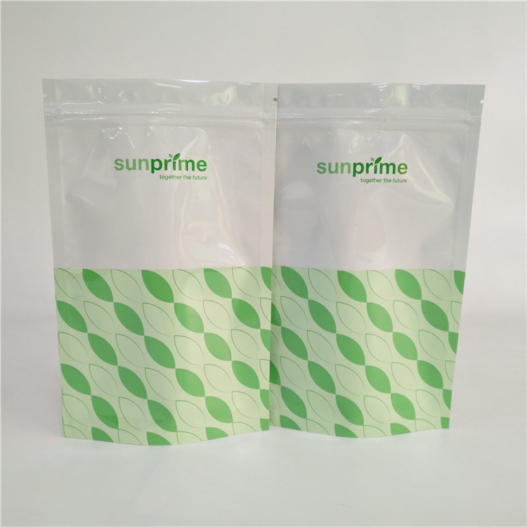 ผนึก Ziplock ยืนขึ้นถุงอลูมิเนียมฟอยล์แพ็คเก็ต Doypack Chia เมล็ดบรรจุภัณฑ์