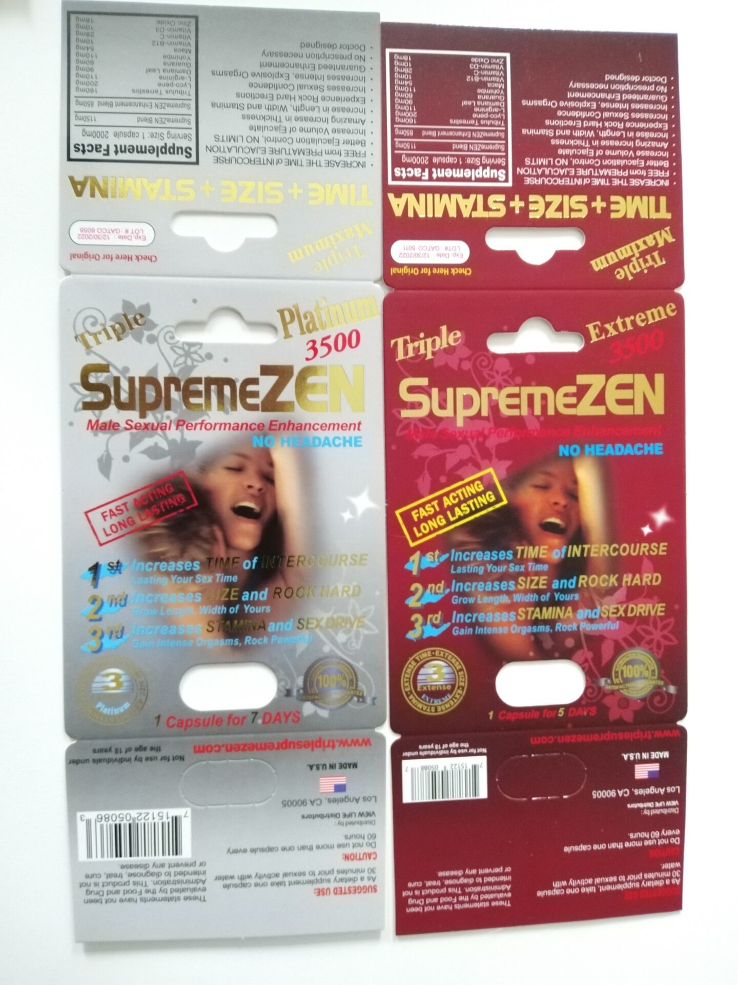 Premier Zen / Rhino บรรจุ 13 เม็ดกล่องบรรจุยา Enhancer แคปซูลชาย