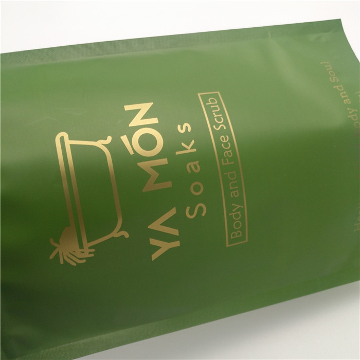 ถุงบรรจุภัณฑ์ Ziplock อลูมิเนียมฟอยล์ Doypack StandUp 8oz 16oz Body Scrub แช่บรรจุ