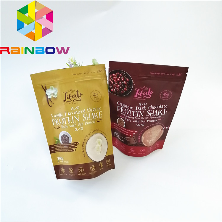 Mylar ยืนขึ้นถุงซิปถุงขนมชาบรรจุกาแฟกลิ่นพิสูจน์รีไซเคิล