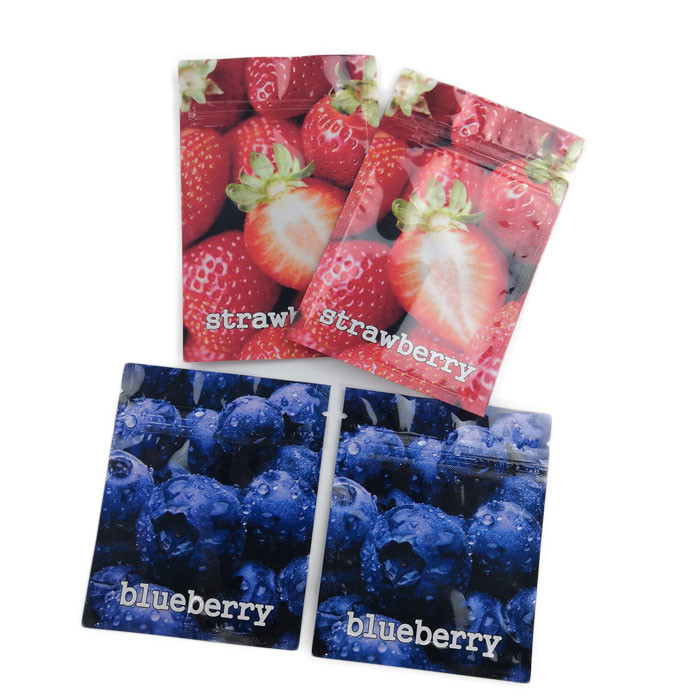 รสผลไม้ THC Gummies ถุงพลาสติกบรรจุภัณฑ์ถุงแบนพร้อม Childproof Ziper