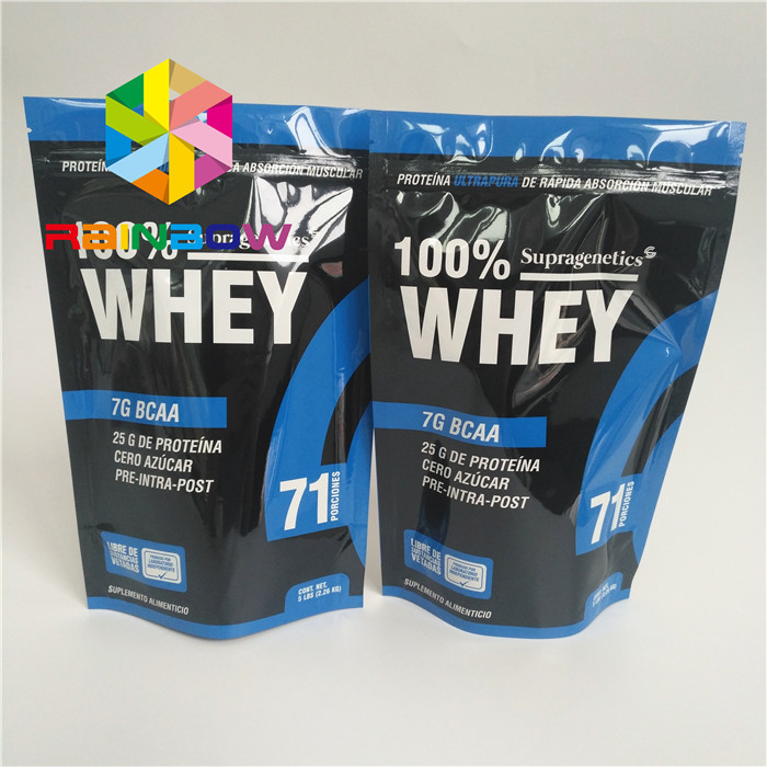 บรรจุภัณฑ์ถุงขนมพิมพ์แบบกำหนดเองยืนขึ้นกระเป๋าผนึก Ziplock ผนึกผิวมัน