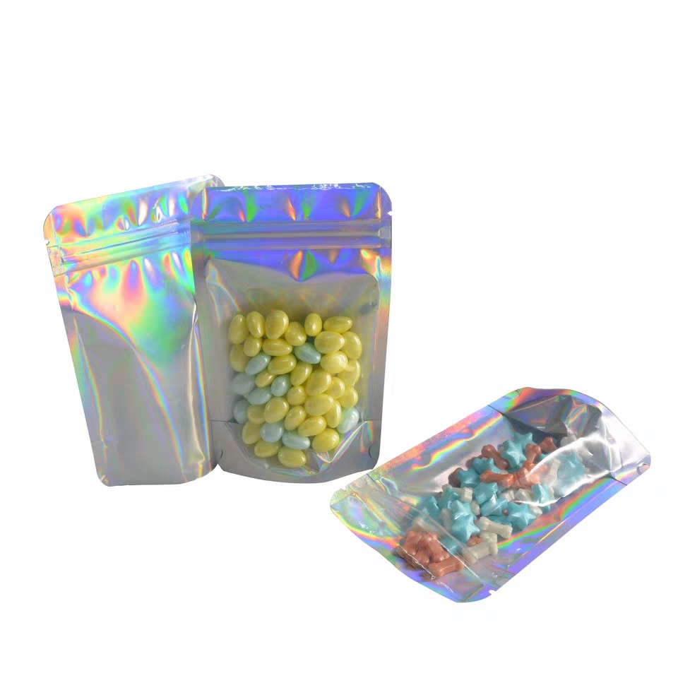 สามด้านตราบรรจุภัณฑ์ถุงบรรจุภัณฑ์อาหารขนมขบเคี้ยวเคลือบพลาสติกด้วย Ziplock