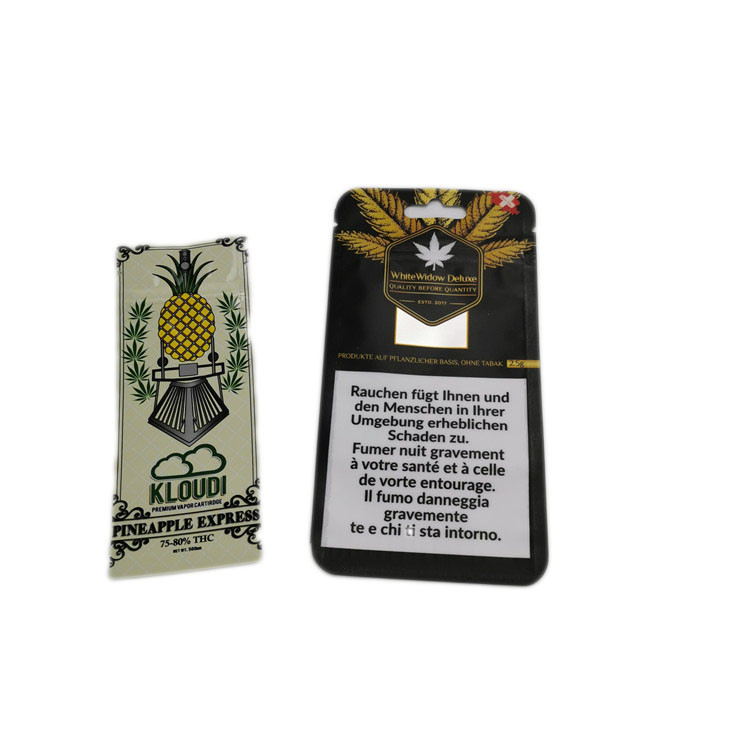 ตราประทับความร้อนยืนขึ้นถุงซิปบรรจุภัณฑ์ยาสูบ / บุหรี่รีไซเคิล