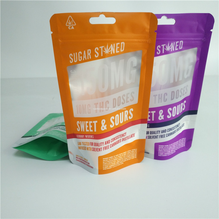 การพิมพ์ดิจิตอล 3.5g 7g 14g 28g ถุง Gummy Herbal Weed