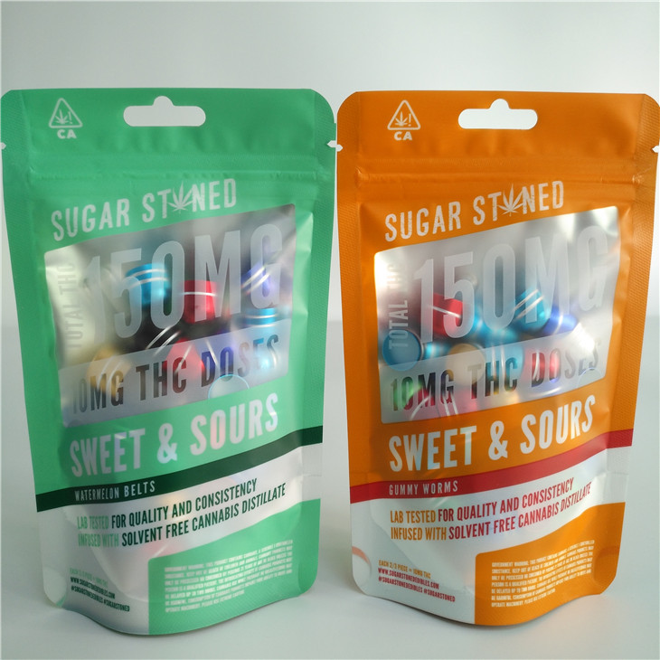 3.5g 7g 14g ฟิล์มโฮโลแกรมยืนขึ้นบรรจุภัณฑ์กระเป๋า