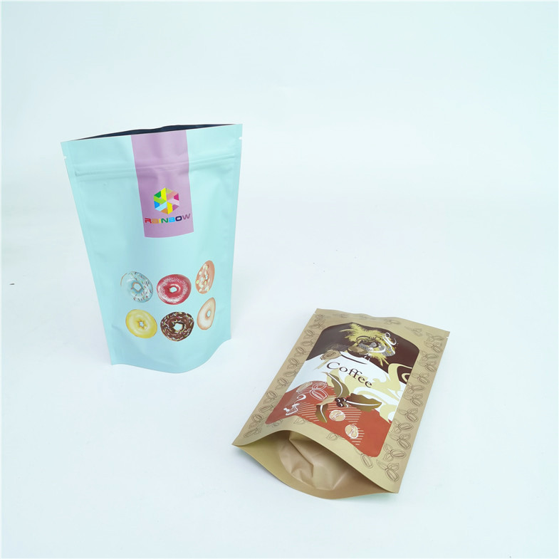 ถุงบรรจุภัณฑ์ซอง Ziplock ฟอยล์อลูมิเนียมฟอยล์ขัดผิวบรรจุถุง